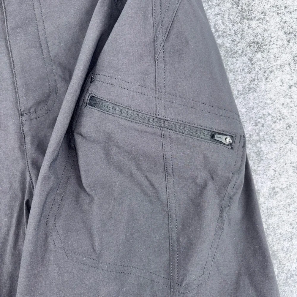 Eddie Bauer Rainier Shorts Womens 14 Black Mid Rise Hiking Outdoor Stretch 7in - Picture 8 of 8